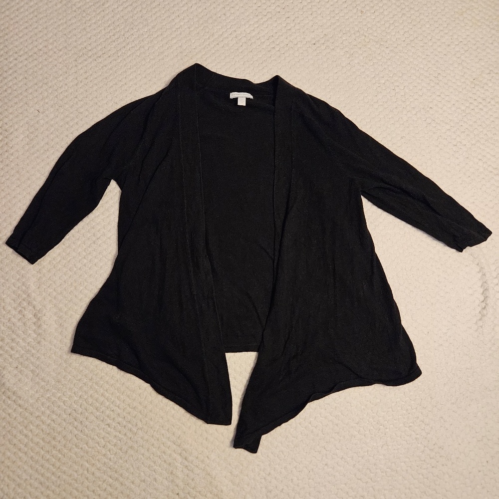 New York and Company Open Cardigan Black for Women Size L